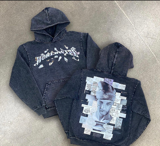 "Memorial" Denim Hoodie